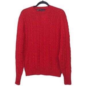Vintage Robinson's Red 100% Wool Knit Sweater NWT Large